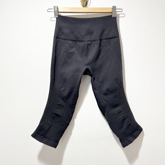 🌷SALE Lululemon Flow and Go Cropped Leggings Size 4 Black Yoga Workout - Picture 5 of 11